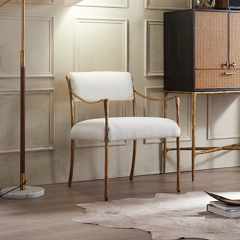 Thaddeus Retro Copper Iron Frame Armless Dining Chair