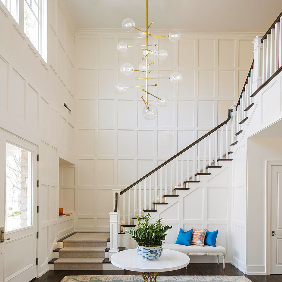 RD15 12-Light Modern Brass Chandelier 55.12" - Schwung