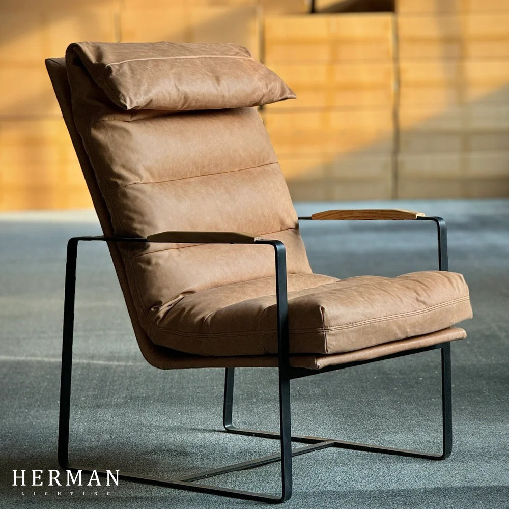 Art Leon Genuine Leather Accent Chair – Hermanlamps