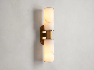 Harrlin Double Sconce in Alabaster