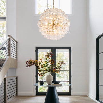 Clear Sorrento Chandelier 28"