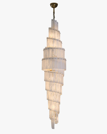 Tiered Alabaster Staircase Chandelier