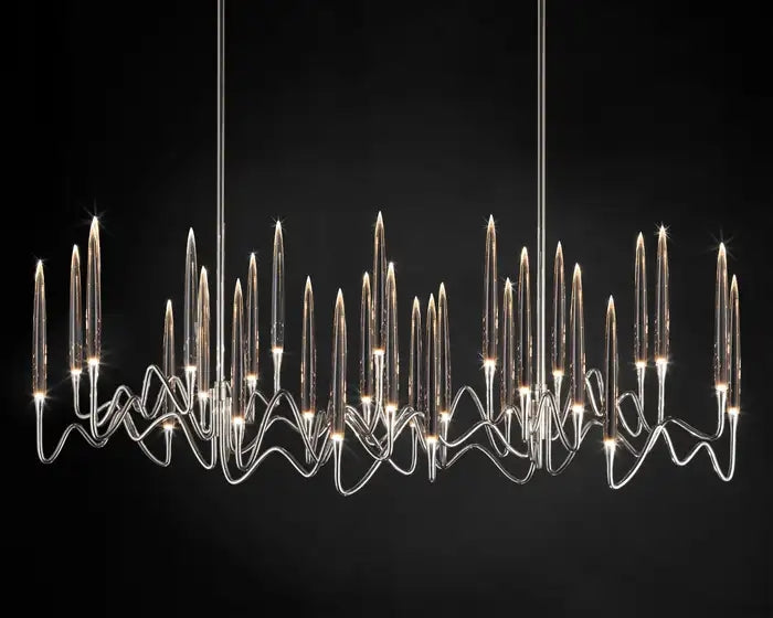 Pezzo Crystal Long Chandelier L78'' 59'' 40''