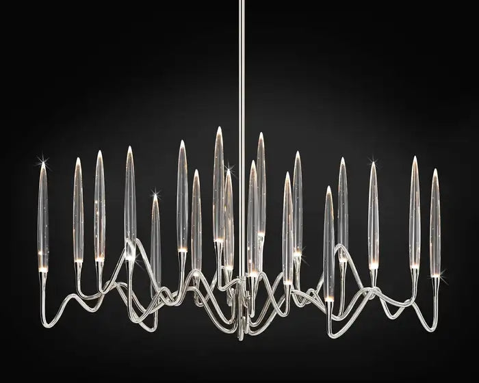 Pezzo Crystal Long Chandelier L78'' 59'' 40''