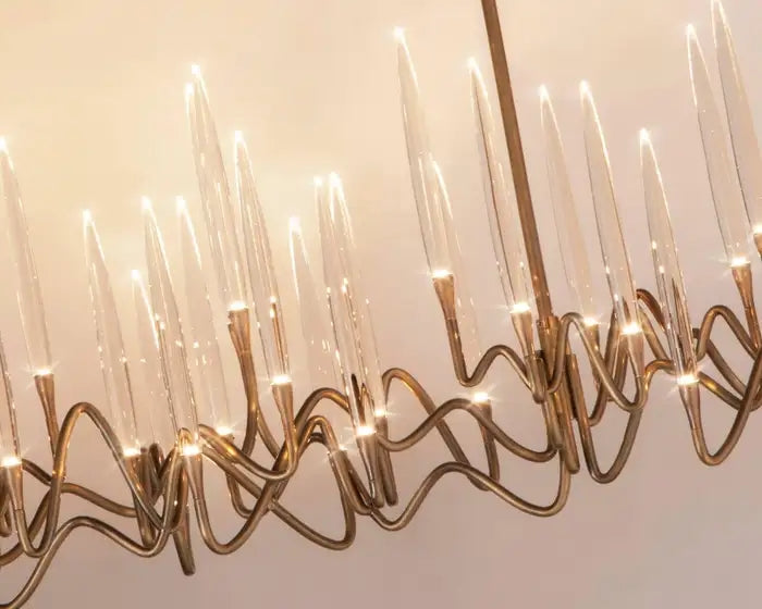 Pezzo Crystal Long Chandelier L78'' 59'' 40''