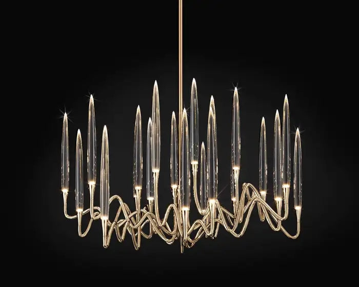 Pezzo Crystal Round Chandelier D33'' 59'' 40''