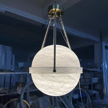 Alabaster Globe Pendant Light
