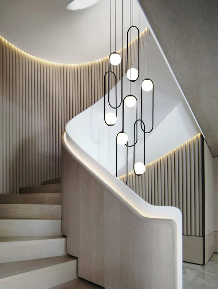 Luminous Modern LED Opal Glass Chandelier by Aurorae Lighting