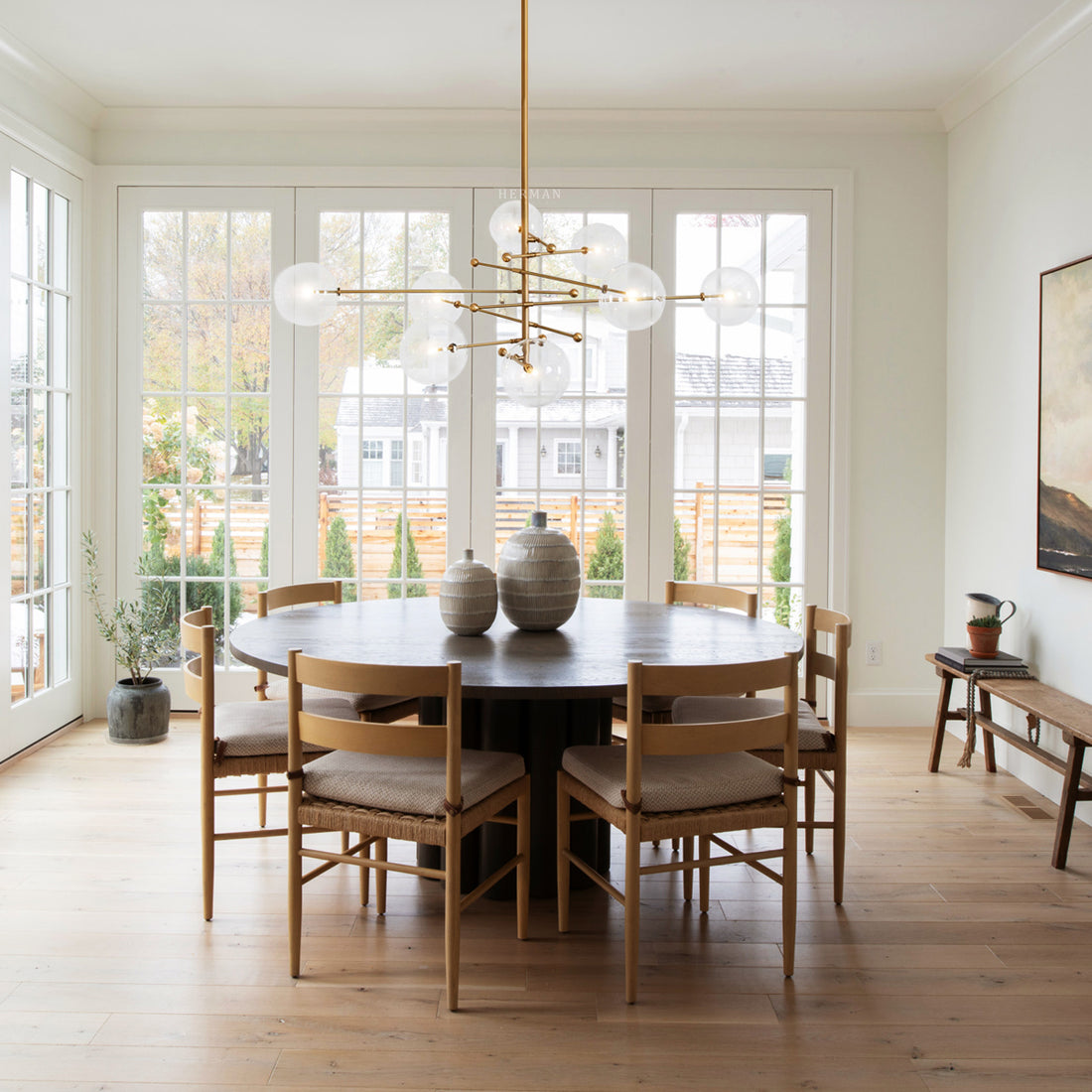 RD15 8-Light Modern Brass Chandelier 78.74" - Schwung