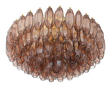 Prismatico 91 Elements Amethyst Compact Glass Chandelier 25"