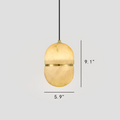 Alabaster Oval Pendant 5.9