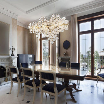 Trento Clustered Glass Linear Chandelier 40"