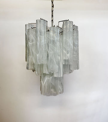 Murano Chandelier – 30 tubes – White Glass Tubes