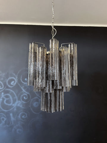 Murano Chandelier – 30 tubes – Smoky Glass Tubes