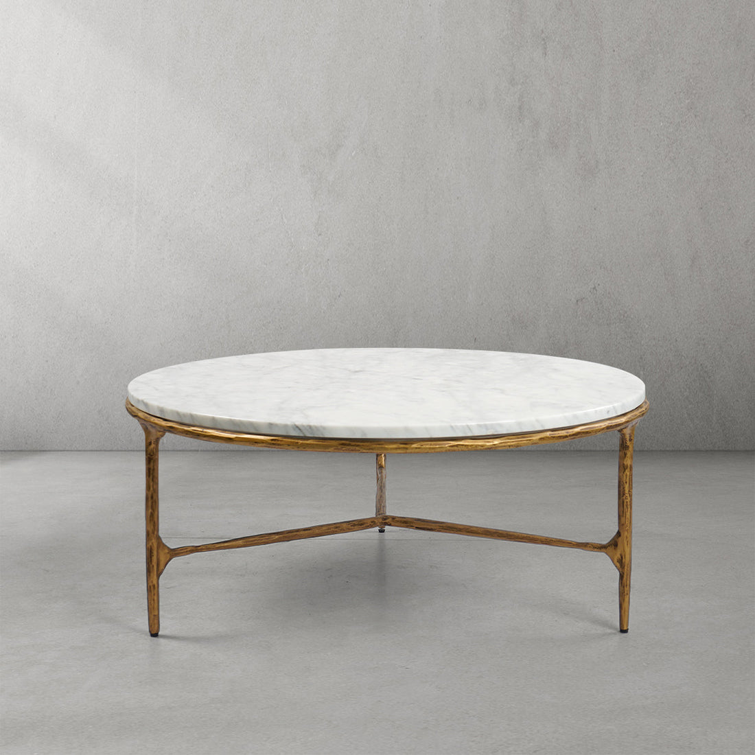 Thaddeus Marble Round Coffee Table 3 Legs 35"