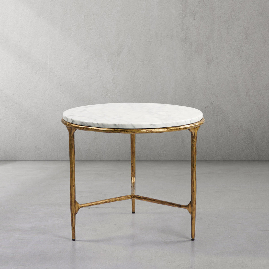 Thaddeus Marble Round Side Table 3 Leg 24"D