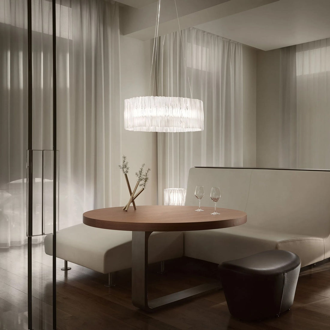 Accordรฉon Suspension Silver Pendant Light