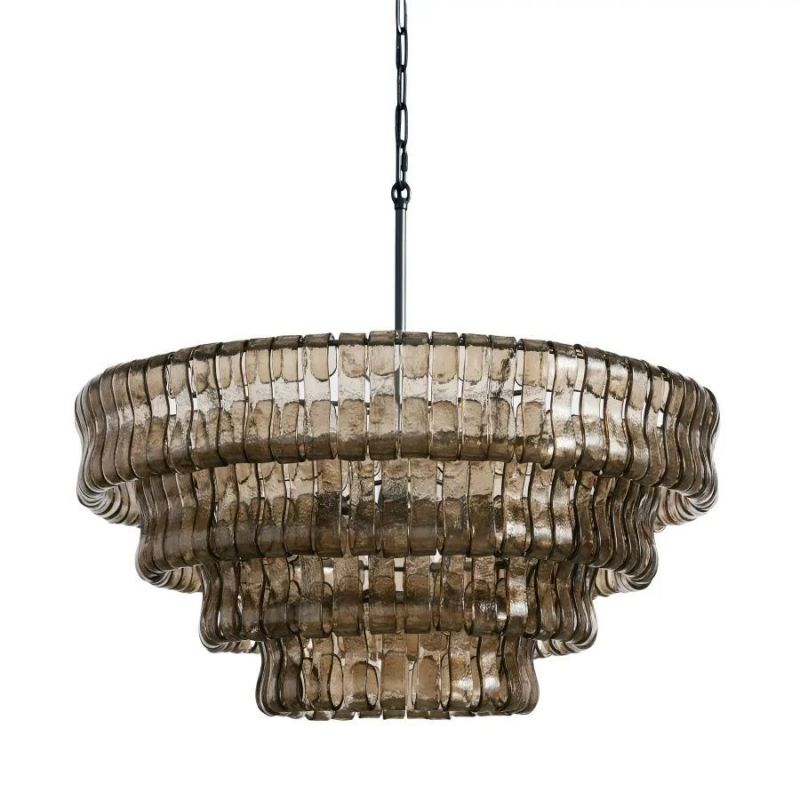 Amor 4-Tier Glass Round Chandelier 36"