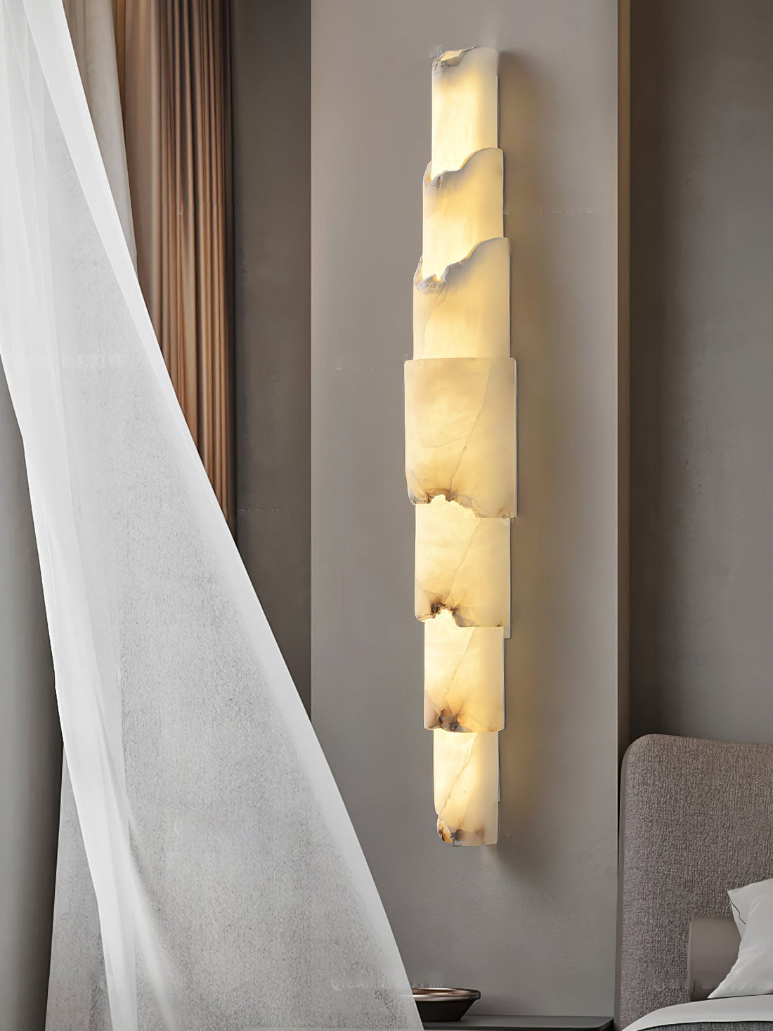 Cascading Alabaster Wall Sconce