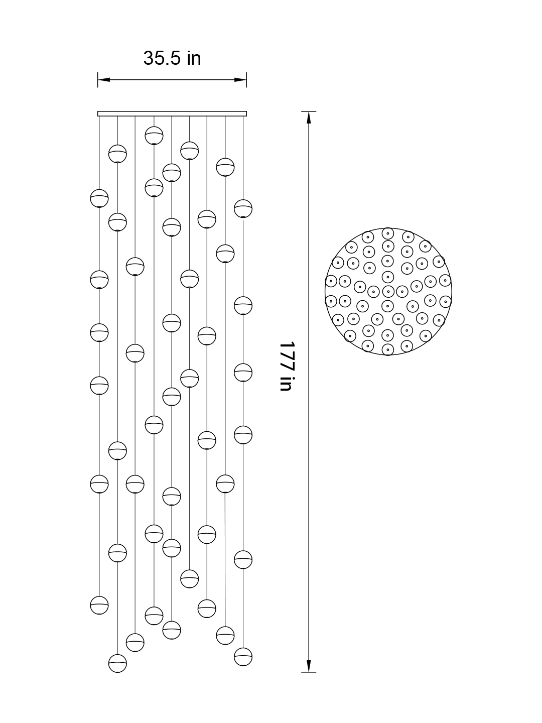 Dazzling Crystal Sphere Chandelier by Aurorae Lighting