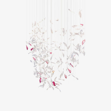 Flying Glass Feather Chandelier