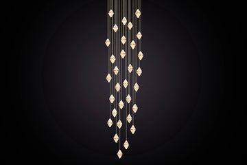 Gem Circular Cluster Alabaster Chandelier 30