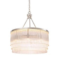 Hector S Modern Brass Glass Chandelier