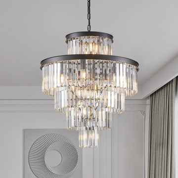 Vertical Crystal Chandelier by Aurorae Lighting