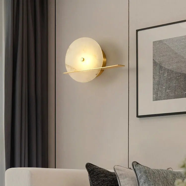 Alabaster Round Wall Sconce Lighting – Hermanlamps