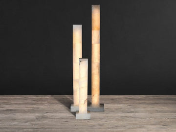 Alabaster Column Floor Lamps