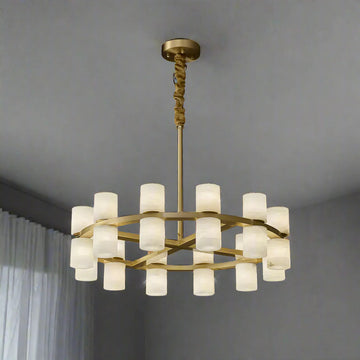 Alabaster Cylinder Chandelier