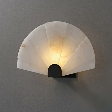 Alabaster Fan Wall Sconces