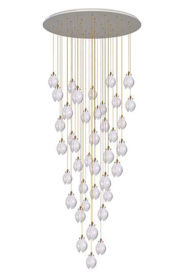 Ceramic LED Cluster Bloom Chandelier by Aurorae Lighting