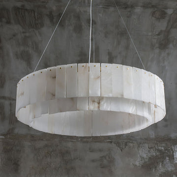Copper & Alabaster Chandelier