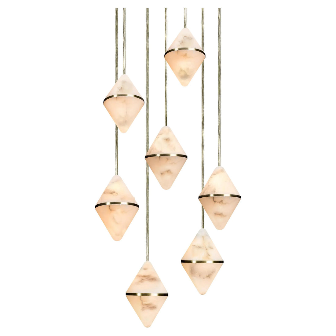 Gem Circular Cluster Alabaster Chandelier 7