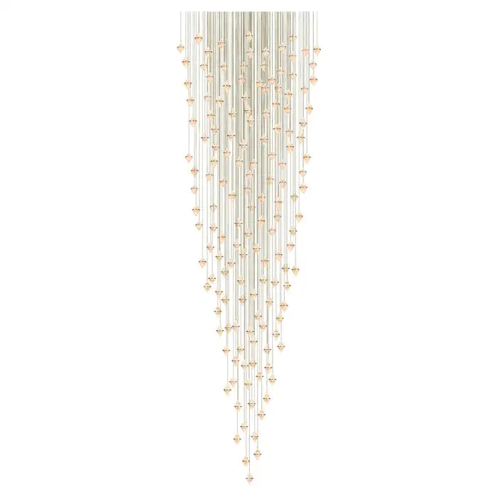 Gem Conical Cluster  Alabaster Chandelier 150 Lights