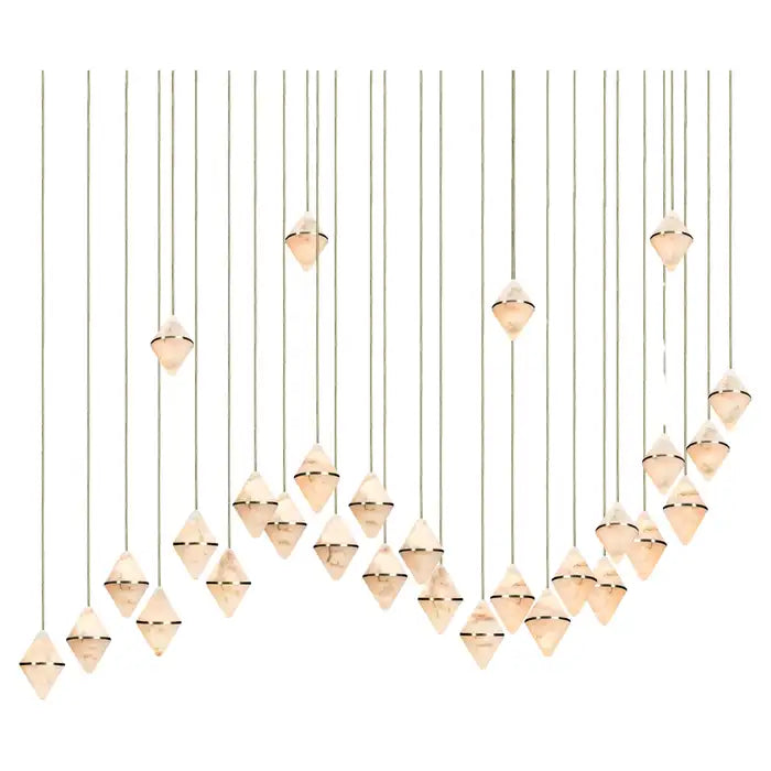 Gem Wave Alabaster Chandelier 26