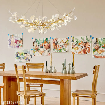 Ginkgo Rectangle Chandelier 55"