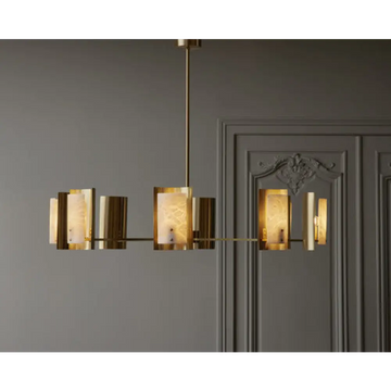 Spanish Alabaster Linear Chandelier