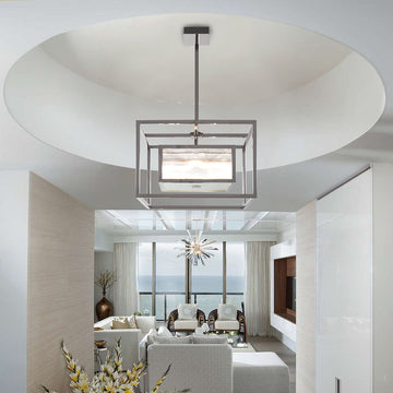Upton Geometric Stainless Steel Chandelier