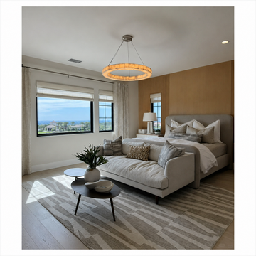 PROJECT: Custom Single-Ring Marble Chandelier Residential Installation
