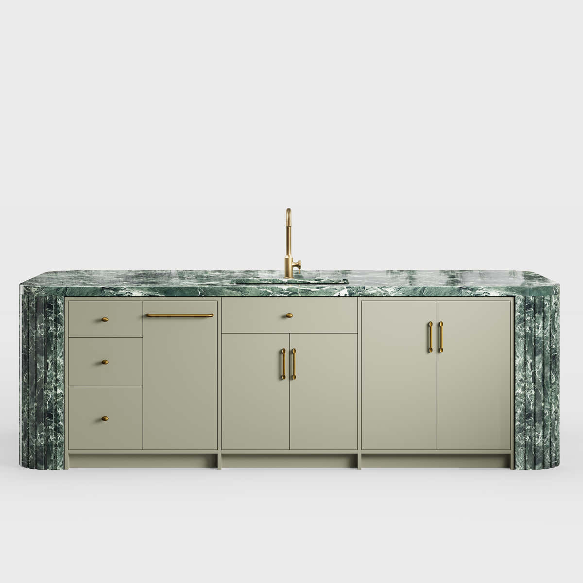 Custom Stone Kitchen Island