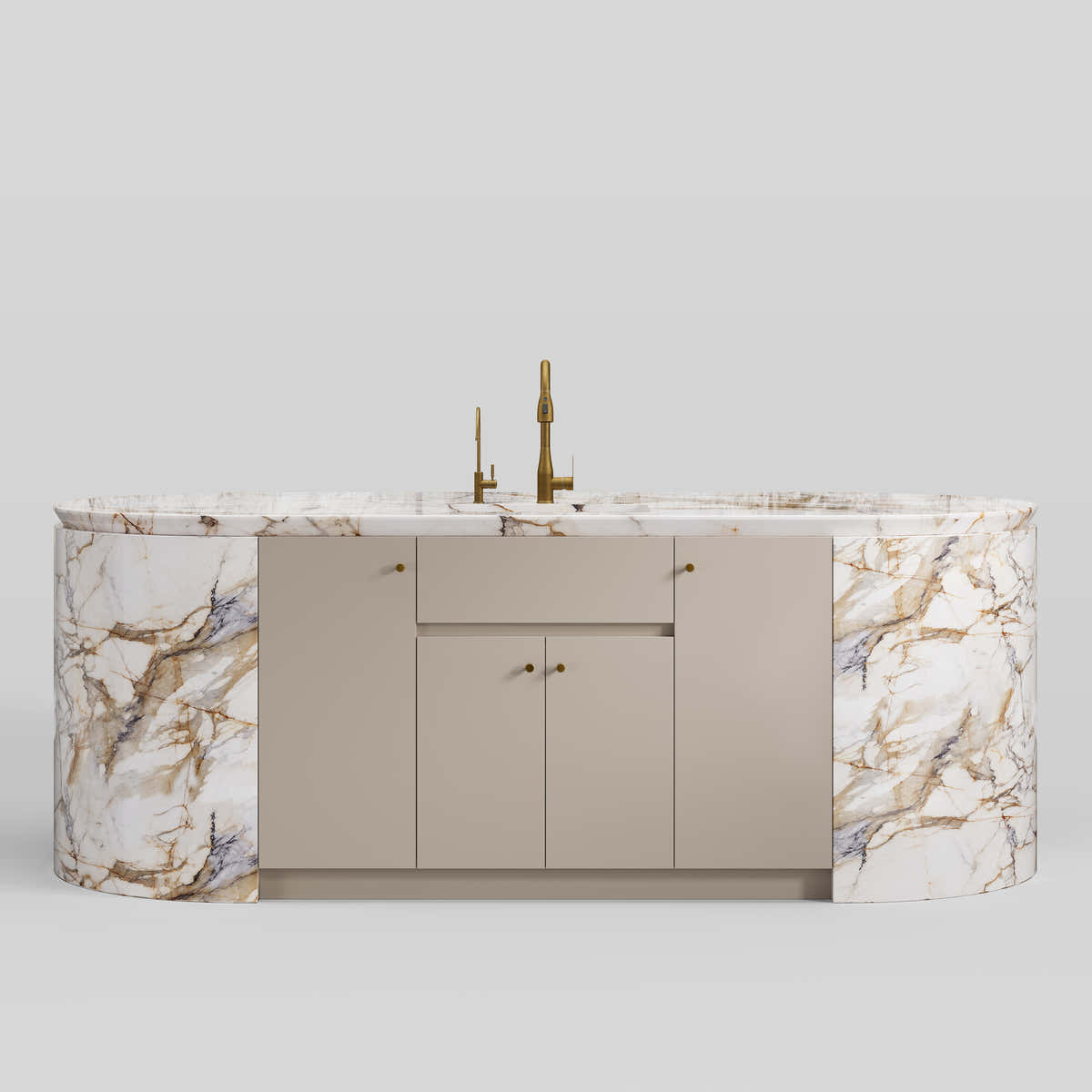 Custom Stone Kitchen Island