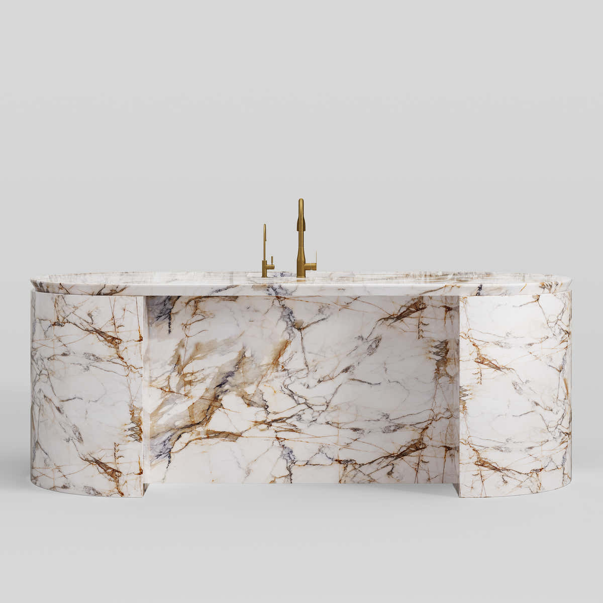 Custom Stone Kitchen Island