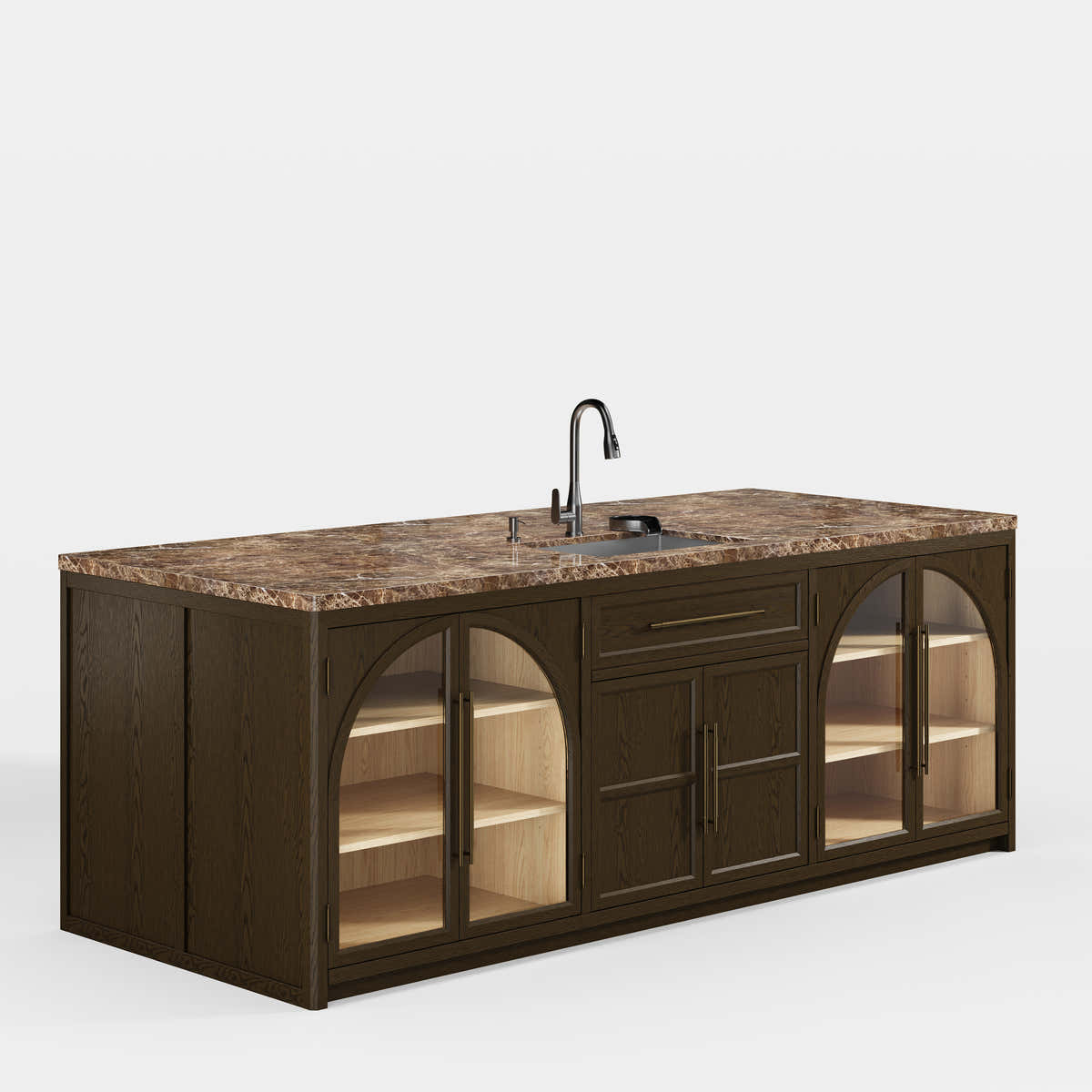 Custom Stone Kitchen Island