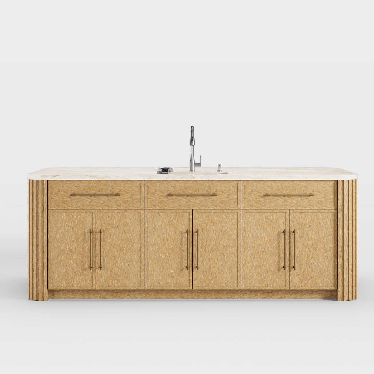 Custom Stone Kitchen Island