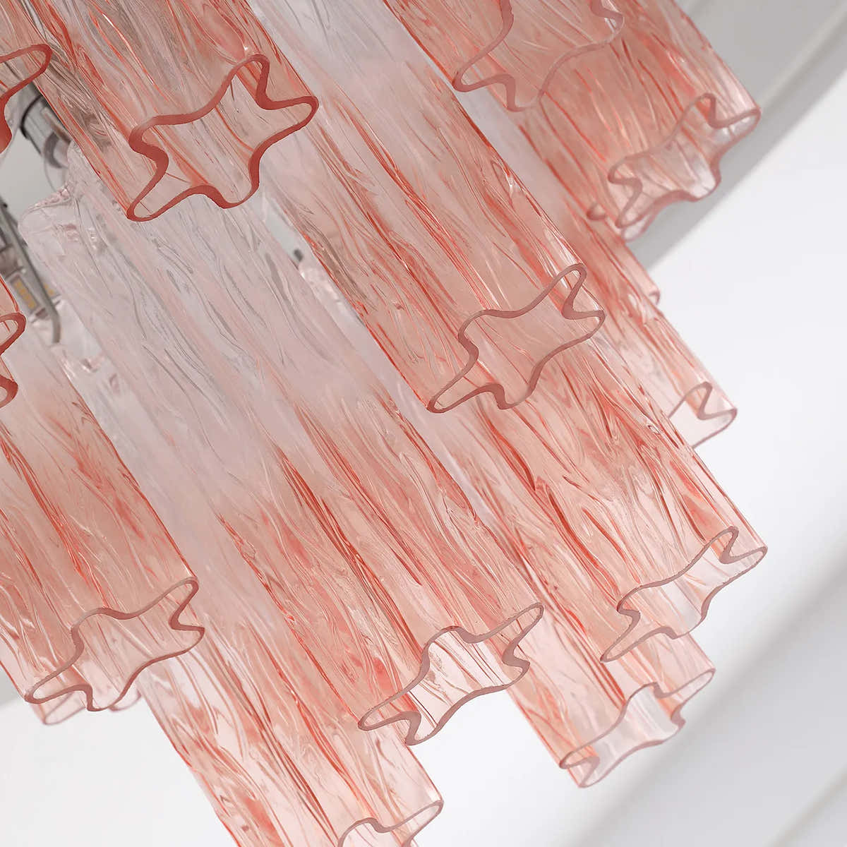 Petalia Murano Glass Diamond Chandelier 54"H - Ombre