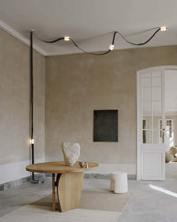 Mini Alabaster Floor-to-Ceiling Lighting