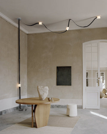 Hubbardton Forge SNAPS Mini Alabaster Floor-to-Ceiling Lighting