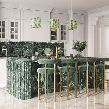 Custom Stone Kitchen Island
